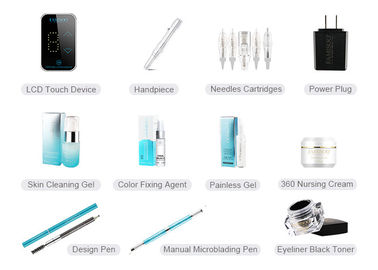 Kit permanent de maquillage avec des aiguilles et des accessoires de colorant de machine de tatouage