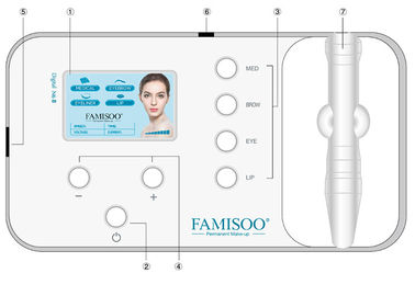 Écran blanc de couleur pour le kit permanent de machine de maquillage avec le remplaçant de batterie 10 heures
